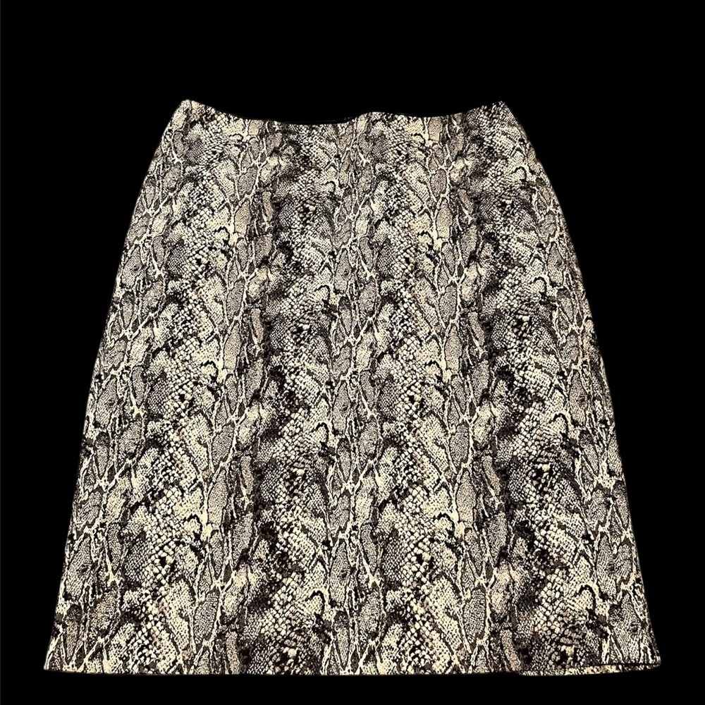 Talbots Black and Gray A-Line Knee-Length Skirt
